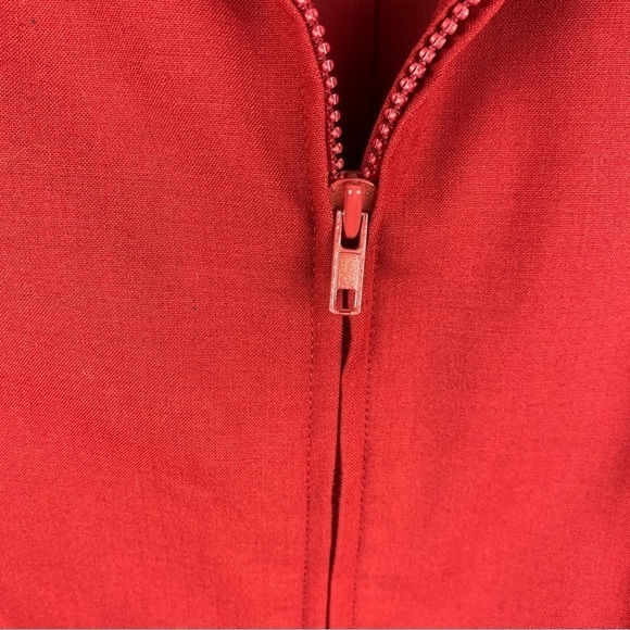 KATE Landry Red Full Zip Collared Long Sleeve Blazer Jacket Size 12 - Picture 6 of 10